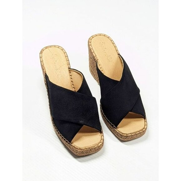 Splendid Women's Britt Square Toe Strap Espadrille Wedge Sandal Size 8 MSRP $150 - Picture 3 of 9